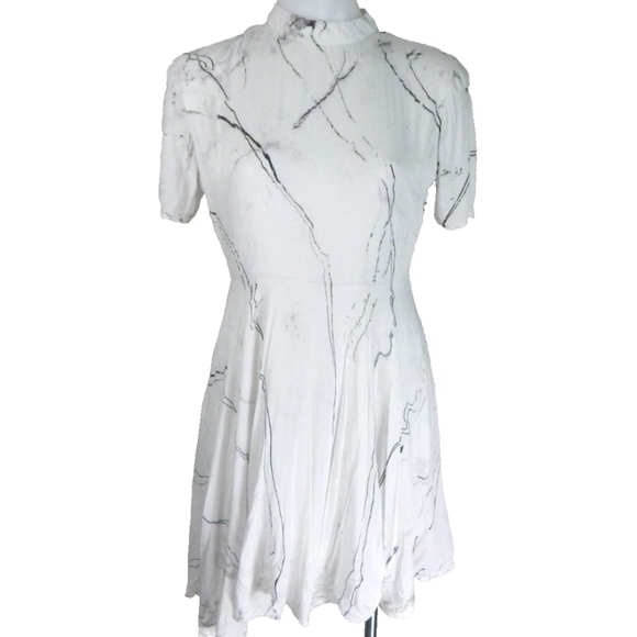 Tina + Jo Marble Print Mock Neck Dress - Picture 1 of 3